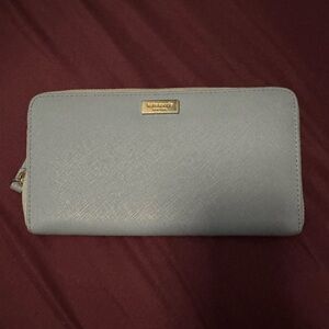 Kate Spade Soft Blue Zip Wallet